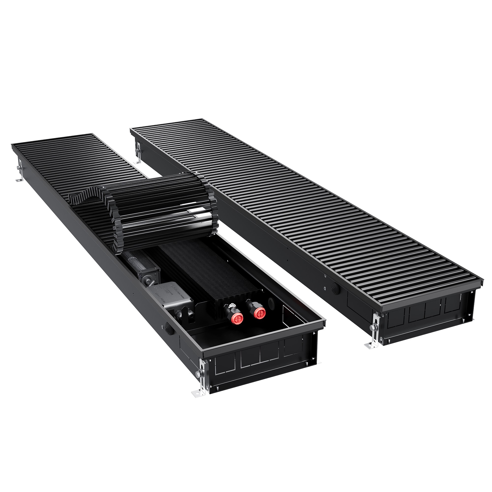 Конвектор внутрипольный Royal Thermo ATRIUM TURBO-90/250/2100-DG-U-BL