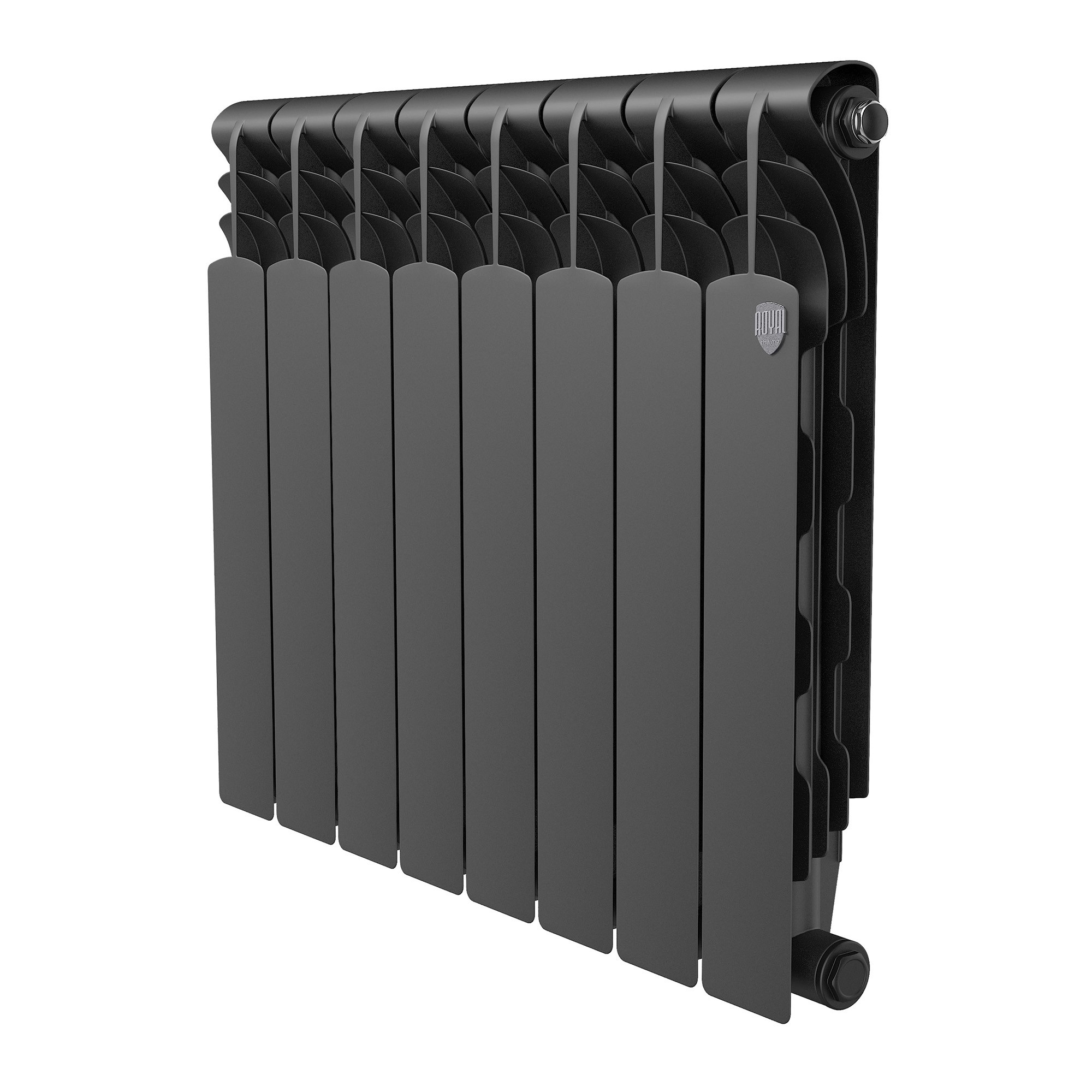 Радиатор биметаллический Royal Thermo Revolution B 500 Чёрный – 10 секц.