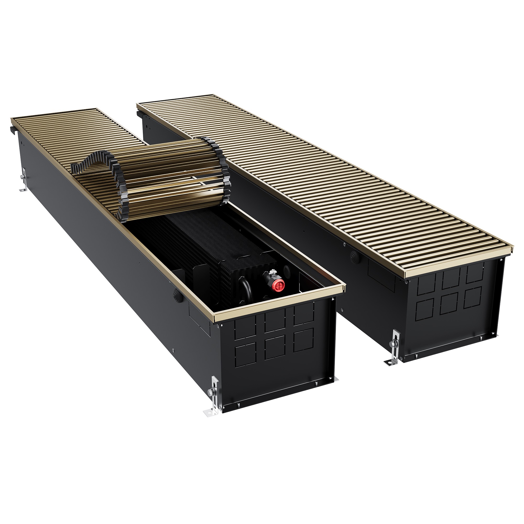 Конвектор внутрипольный Royal Thermo ATRIUM TURBO-190/250/2600-DG-U-AU
