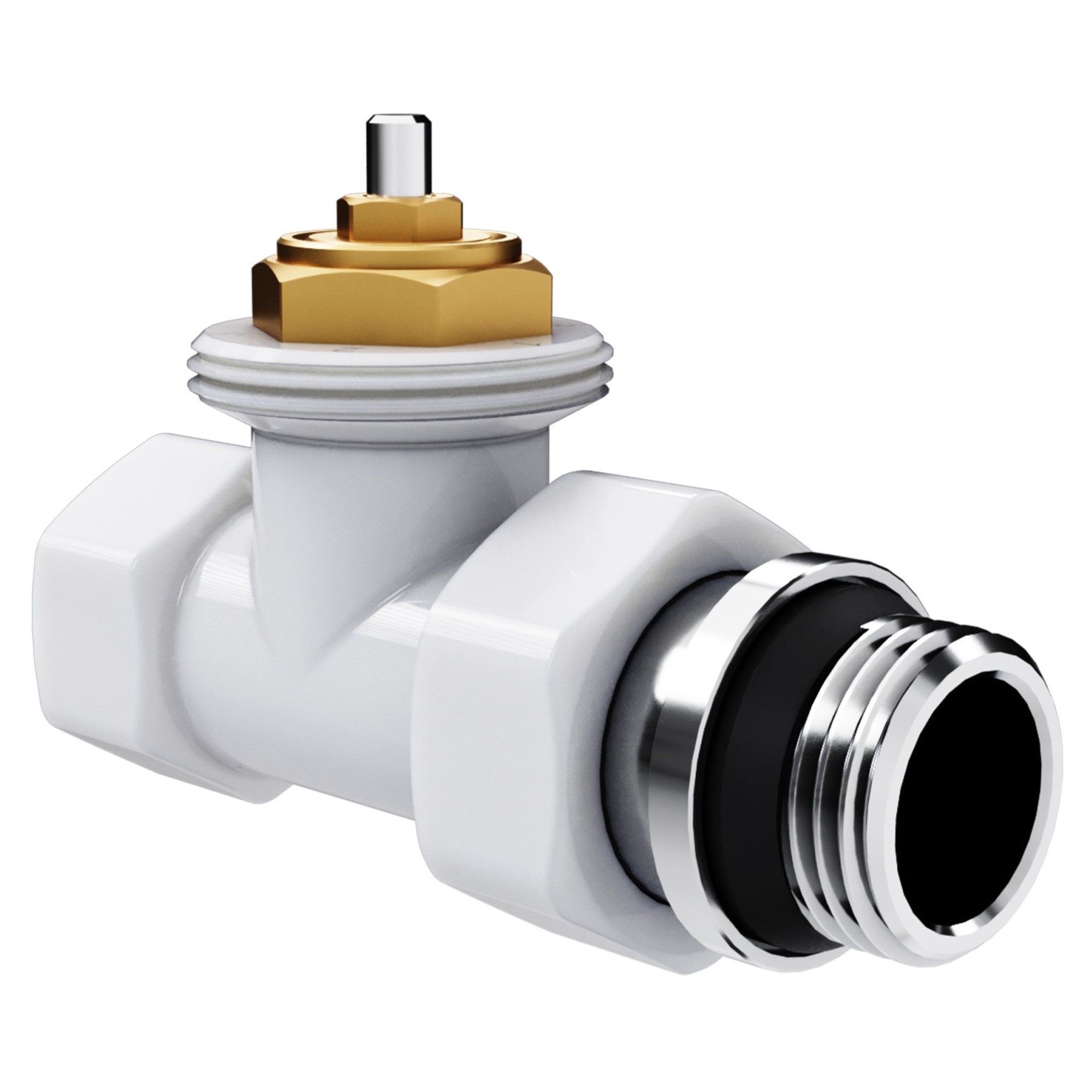 Набор термостатический прямой Royal Thermo Design 1/2"М30х1,5 (Белый)