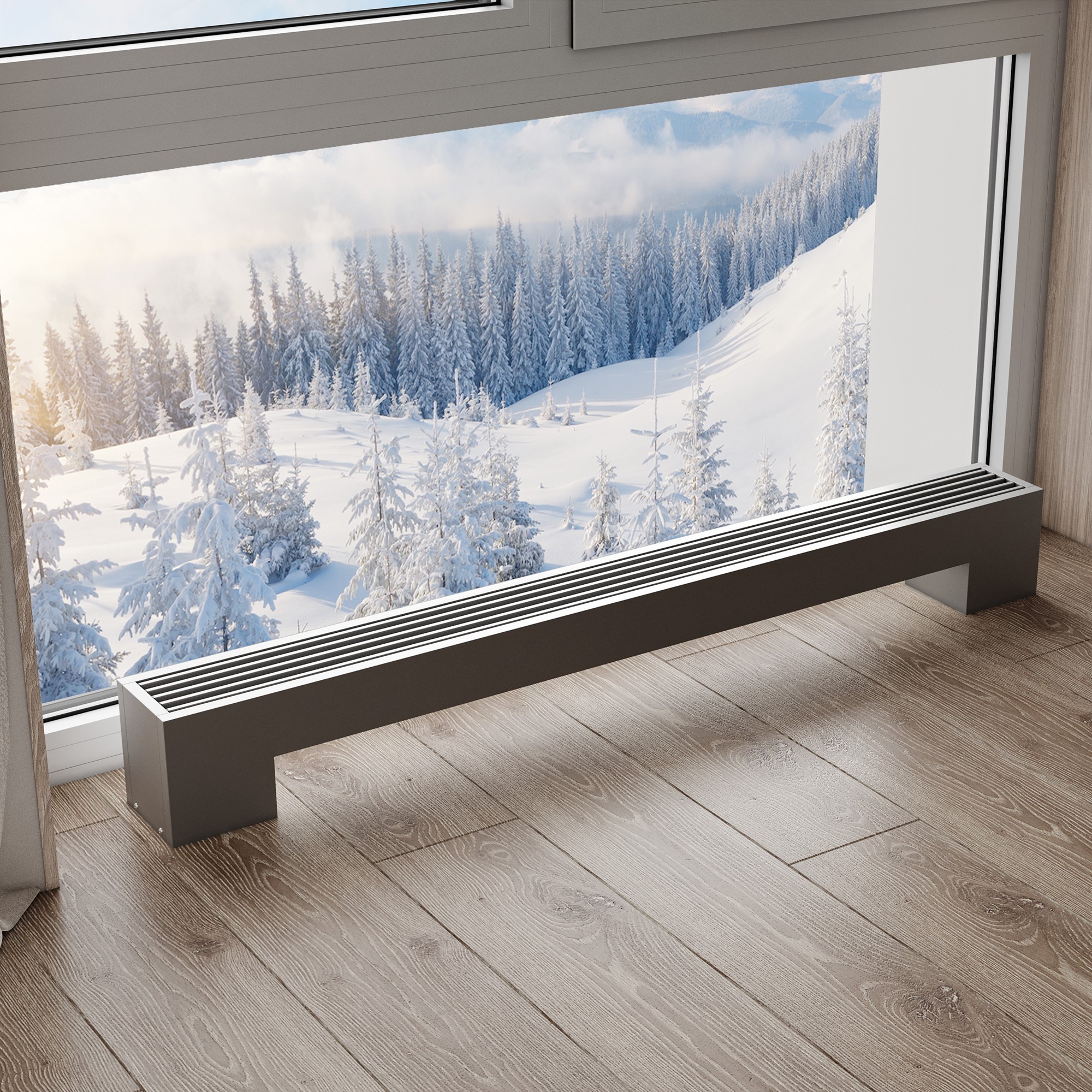 Конвектор напольный Royal Thermo STEP-130/130/600-2-N-WT-LG-NA