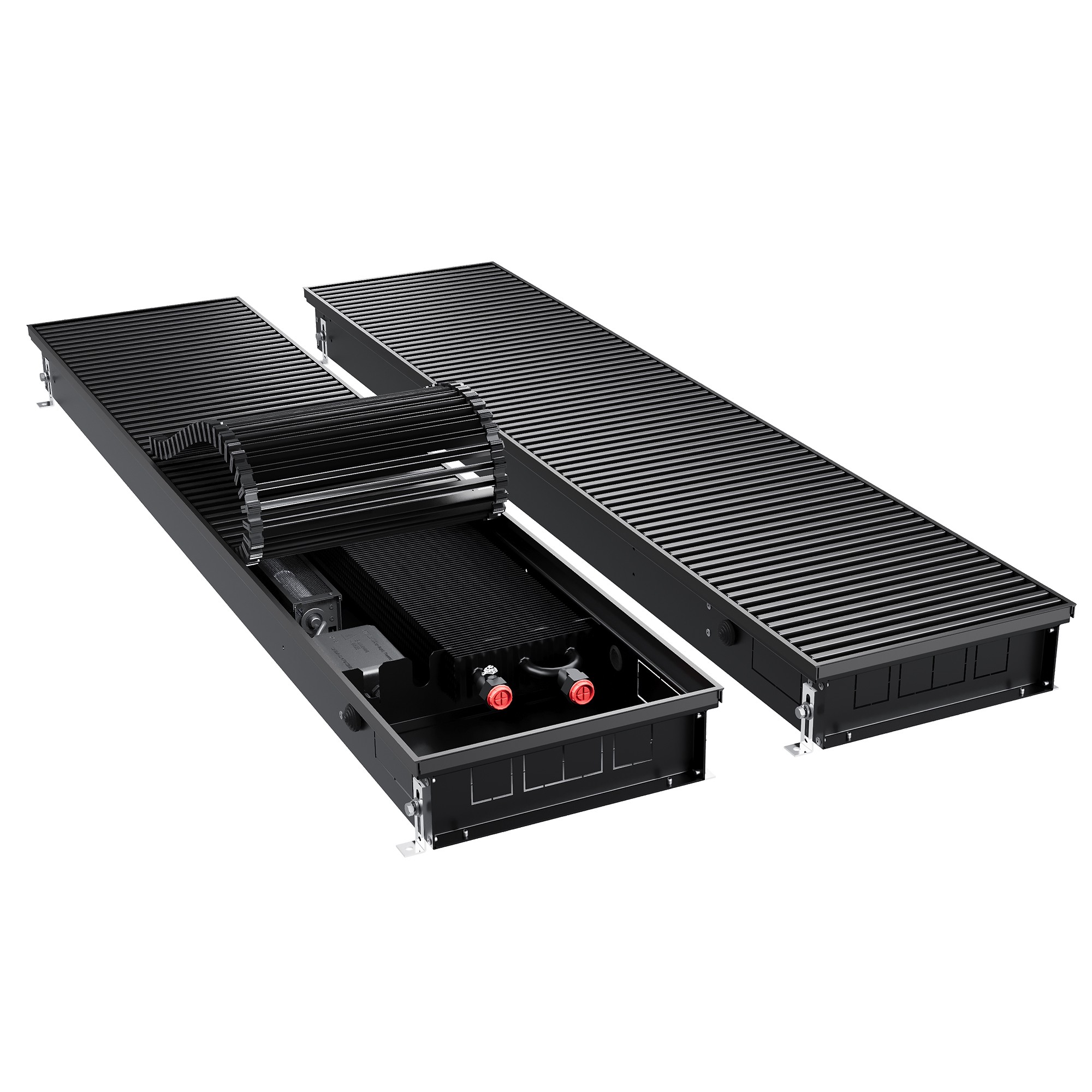 Конвектор внутрипольный Royal Thermo ATRIUM TURBO-90/300/2100-DG-U-BL