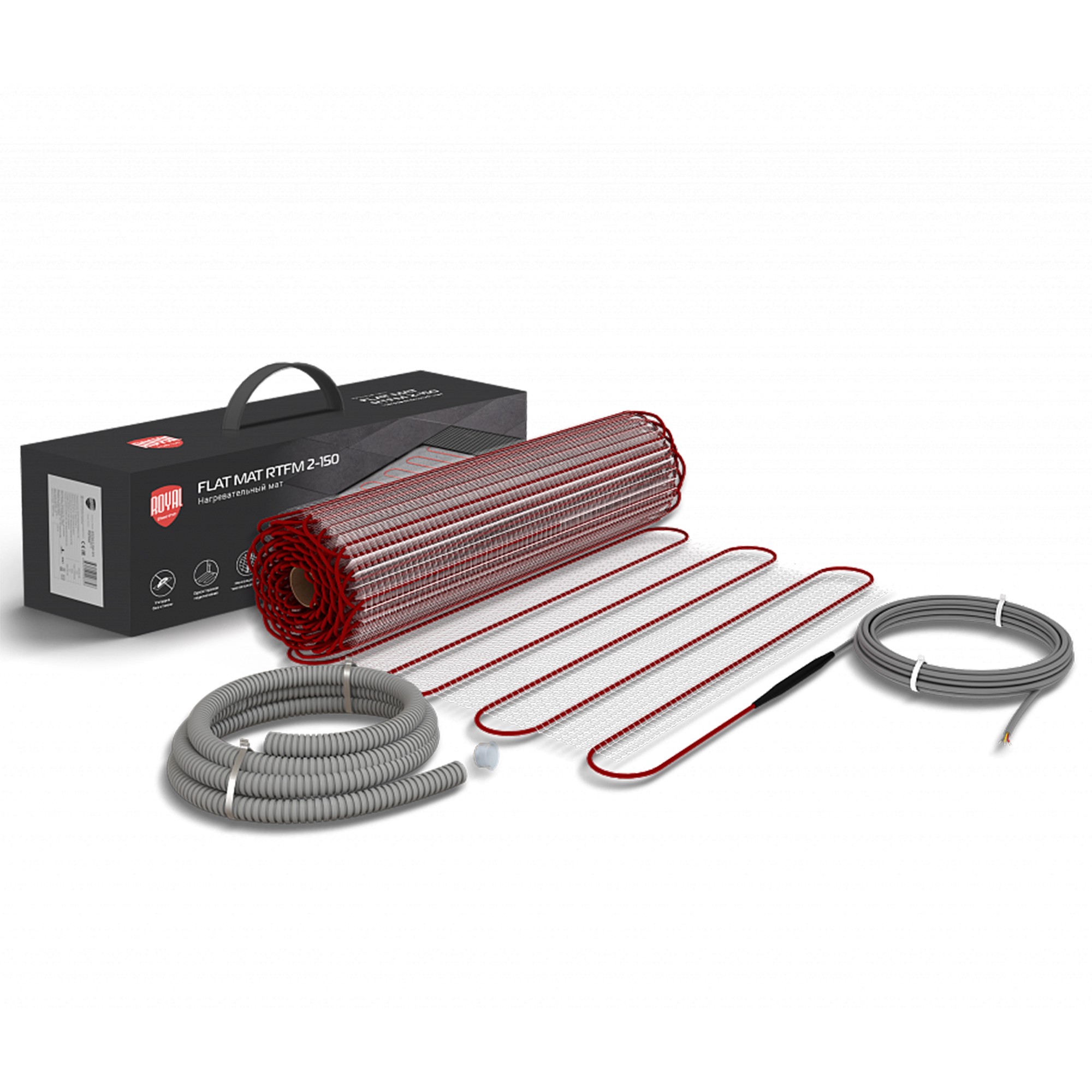 Мат нагревательный Royal Thermo Flat Mat RTFM 2-150-5 с терморегулятором RTI-16