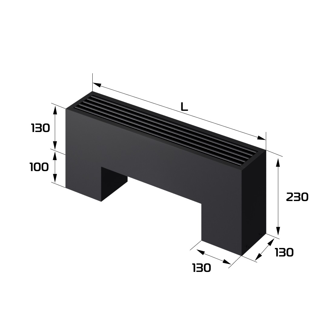 Конвектор напольный Royal Thermo STEP-130/130/500-2-N-BL-LG-BL