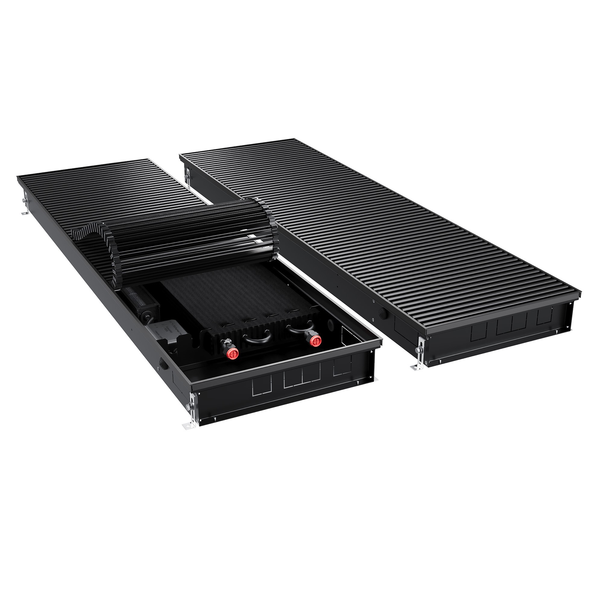 Конвектор внутрипольный Royal Thermo ATRIUM TURBO-90/400/1100-DG-U-BL