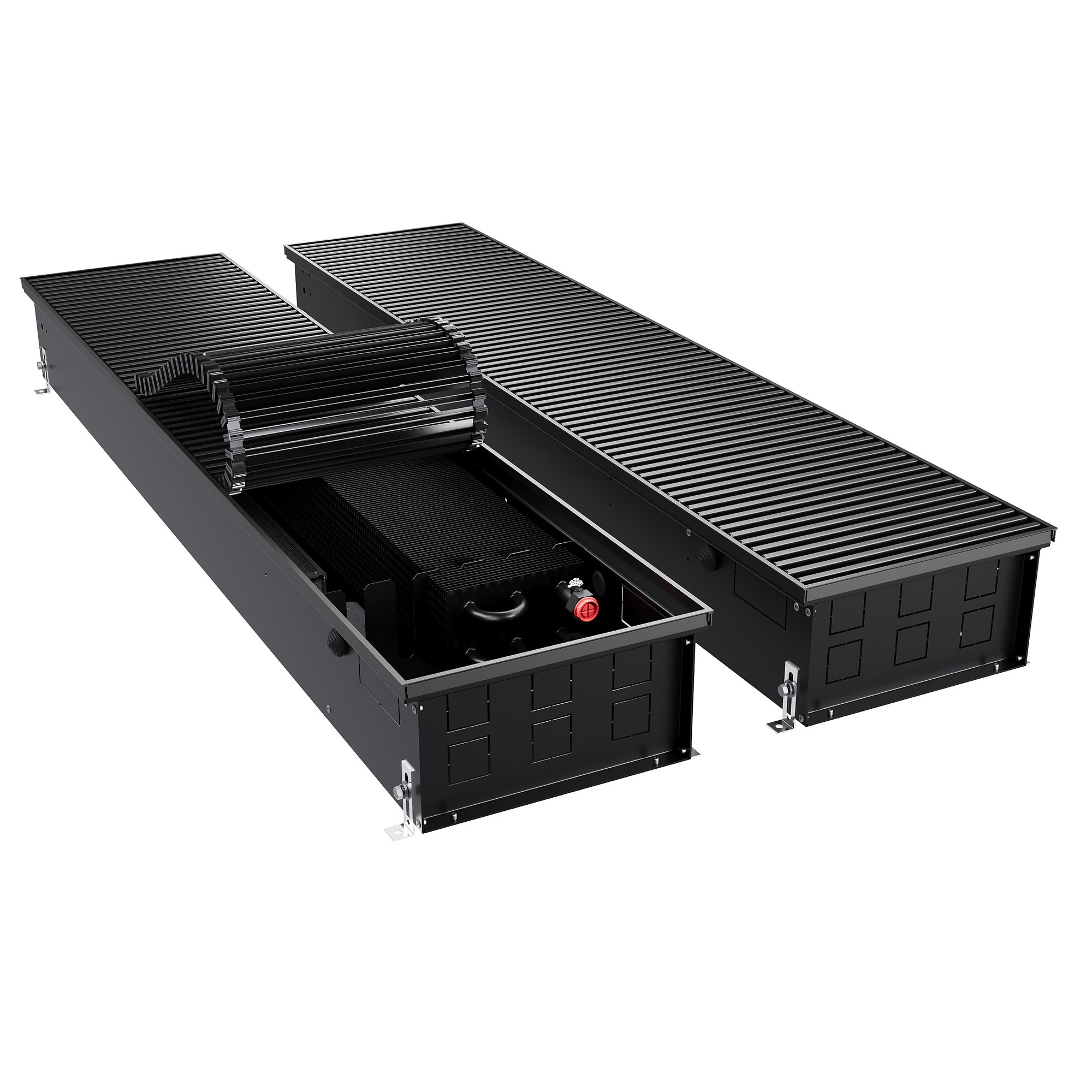 Конвектор внутрипольный Royal Thermo ATRIUM TURBO-150/300/2400-DG-U-BL