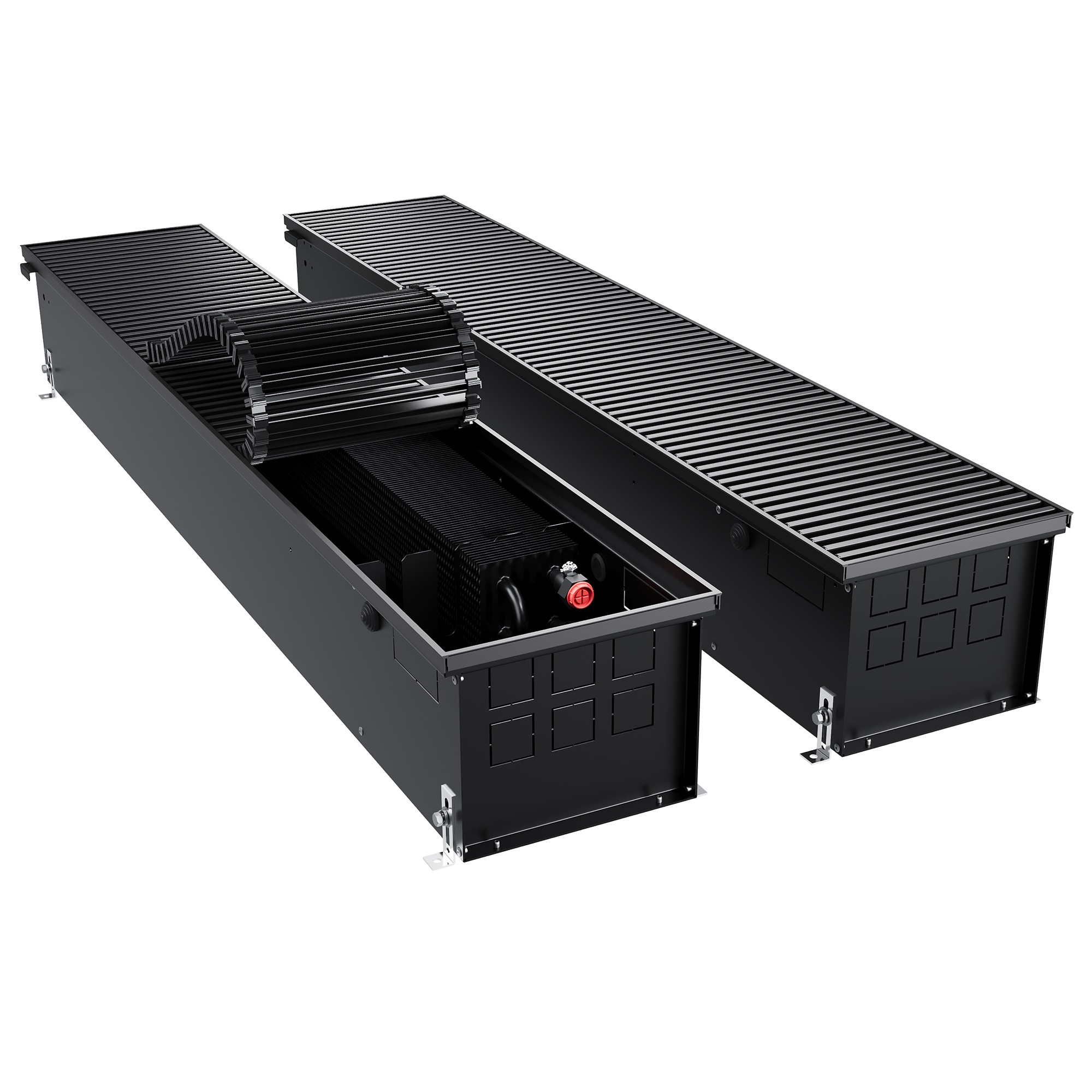 Конвектор внутрипольный Royal Thermo ATRIUM TURBO-190/250/1400-DG-U-BL