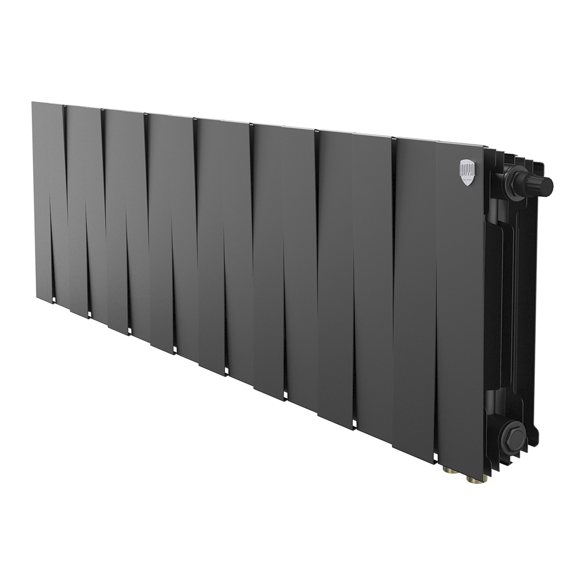 Радиатор биметаллический Royal Thermo PianoForte 300 Чёрный VR80 - 16 секц.