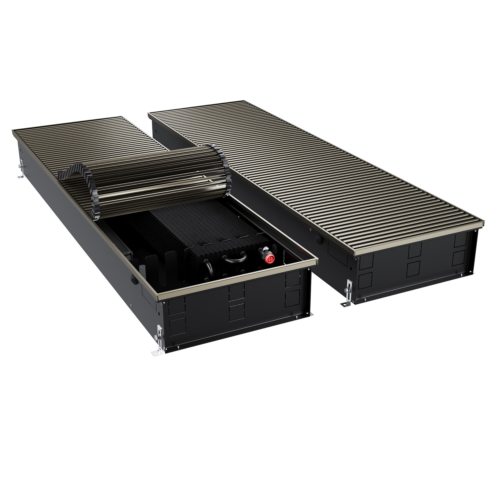 Конвектор внутрипольный Royal Thermo ATRIUM TURBO-150/400/2800-DG-U-DB