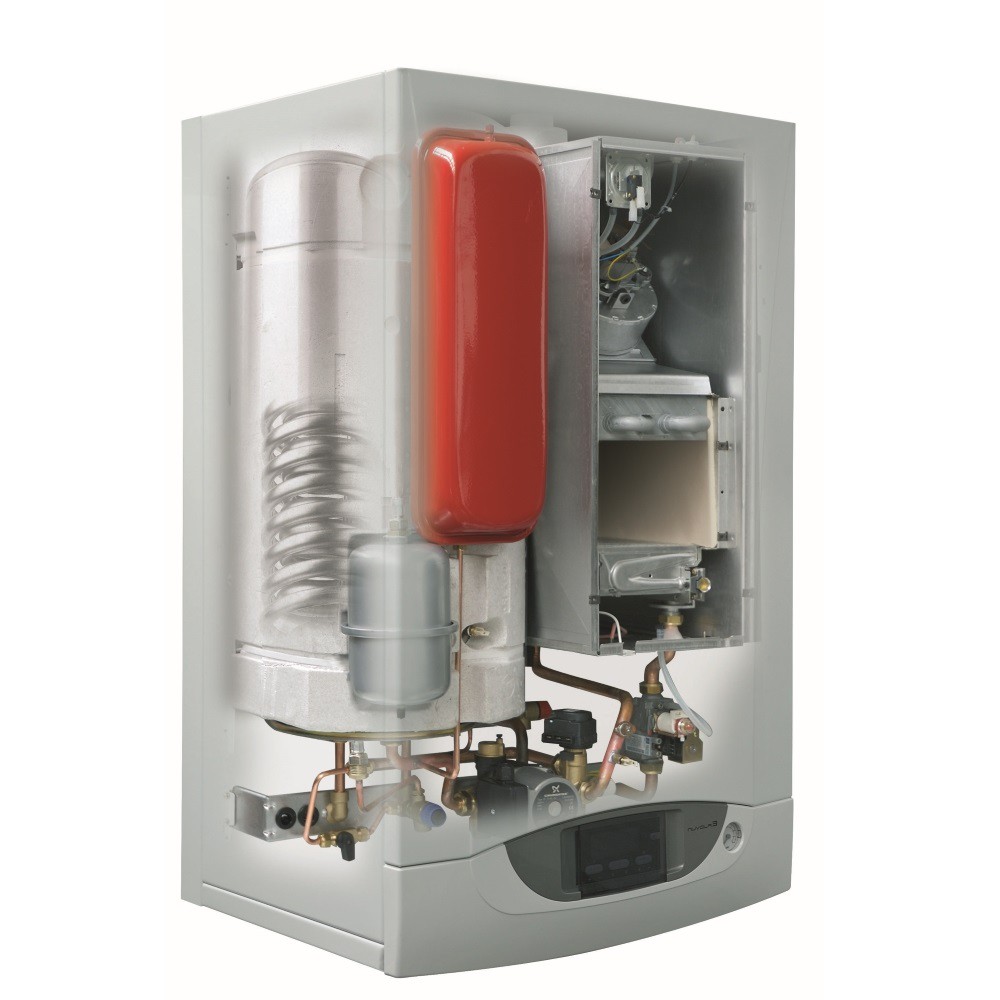 Котел газовый BAXI NUVOLA3 COMFORT 280 Fi настенный, 2 конт., закр.кам.сгор. п/у, встроен.бойлер