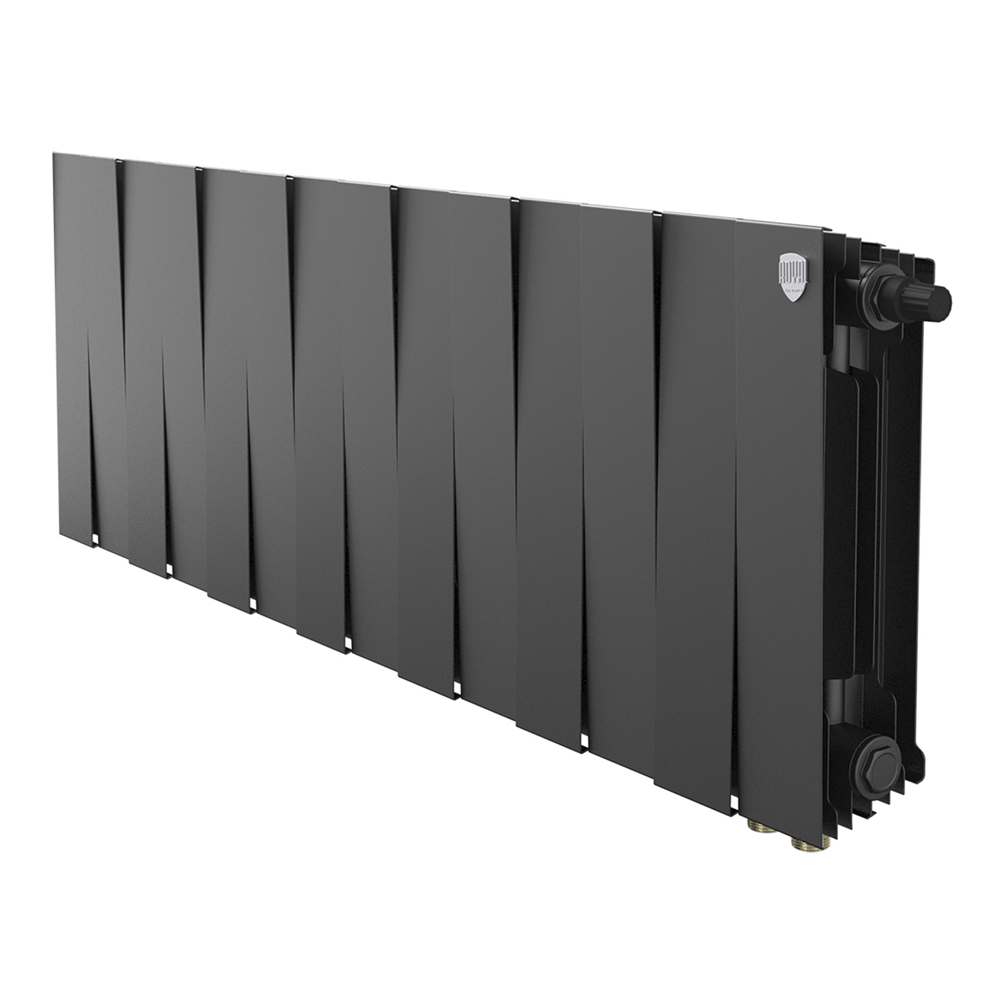 Радиатор биметаллический Royal Thermo PianoForte 300 Чёрный VR80 - 14 секц.