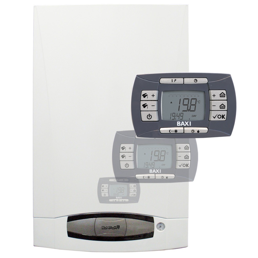 Котел газовый BAXI NUVOLA3 COMFORT 280 i настенный, 2 конт., откр.кам.сгор.