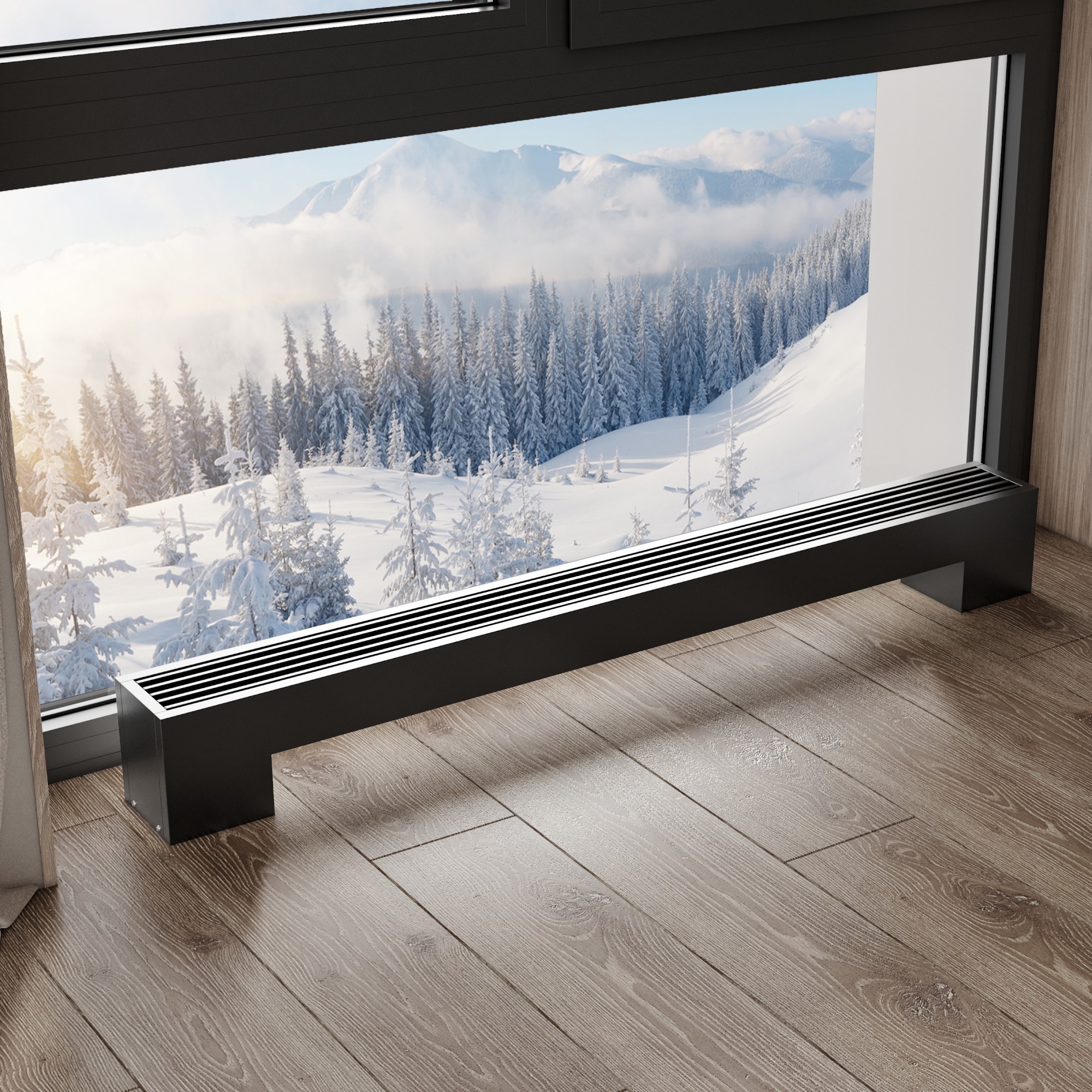 Конвектор напольный Royal Thermo STEP-130/180/1700-2-N-BL-LG-BL