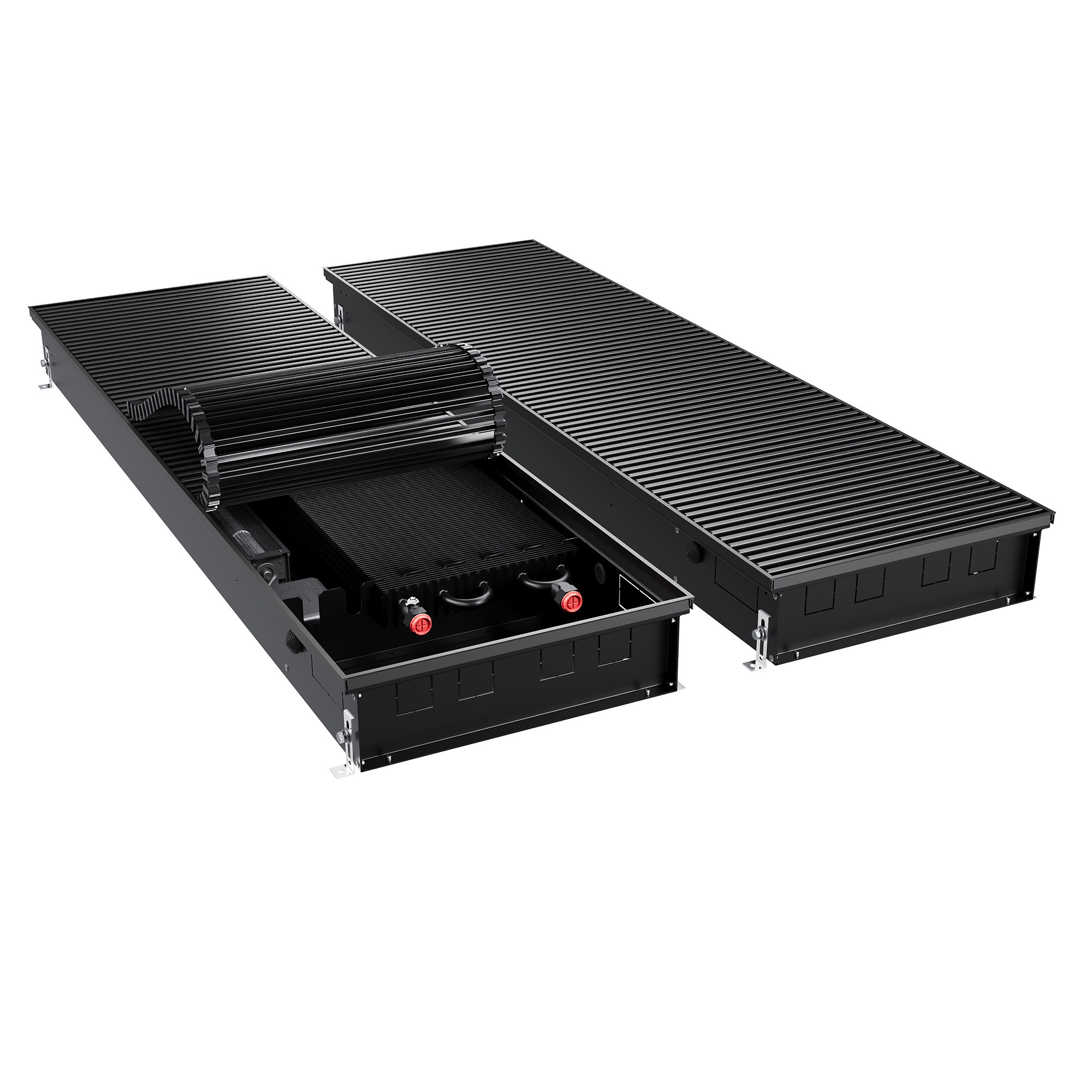 Конвектор внутрипольный Royal Thermo ATRIUM TURBO-110/400/2100-DG-U-BL