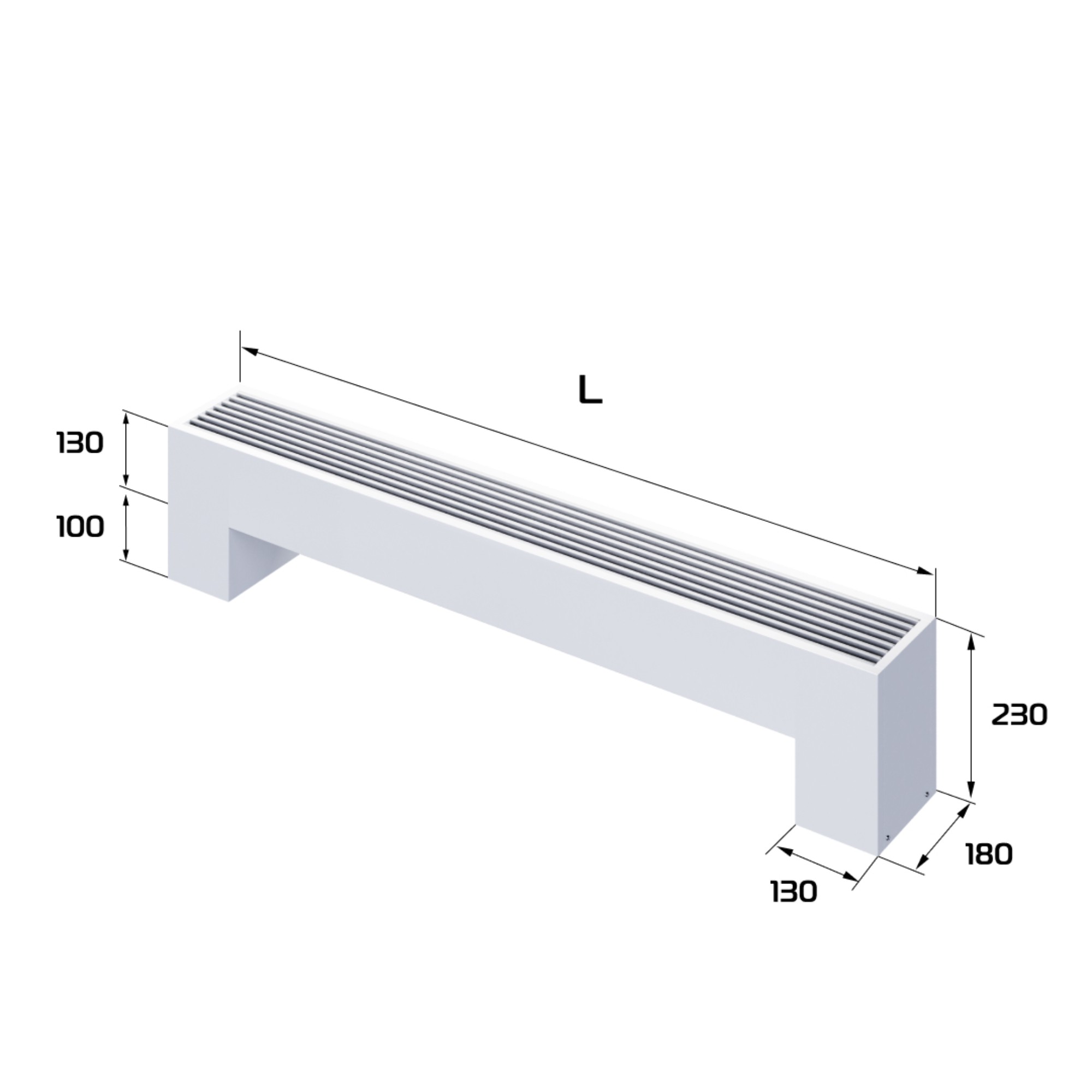 Конвектор напольный Royal Thermo STEP-130/180/800-2-N-WT-LG-NA