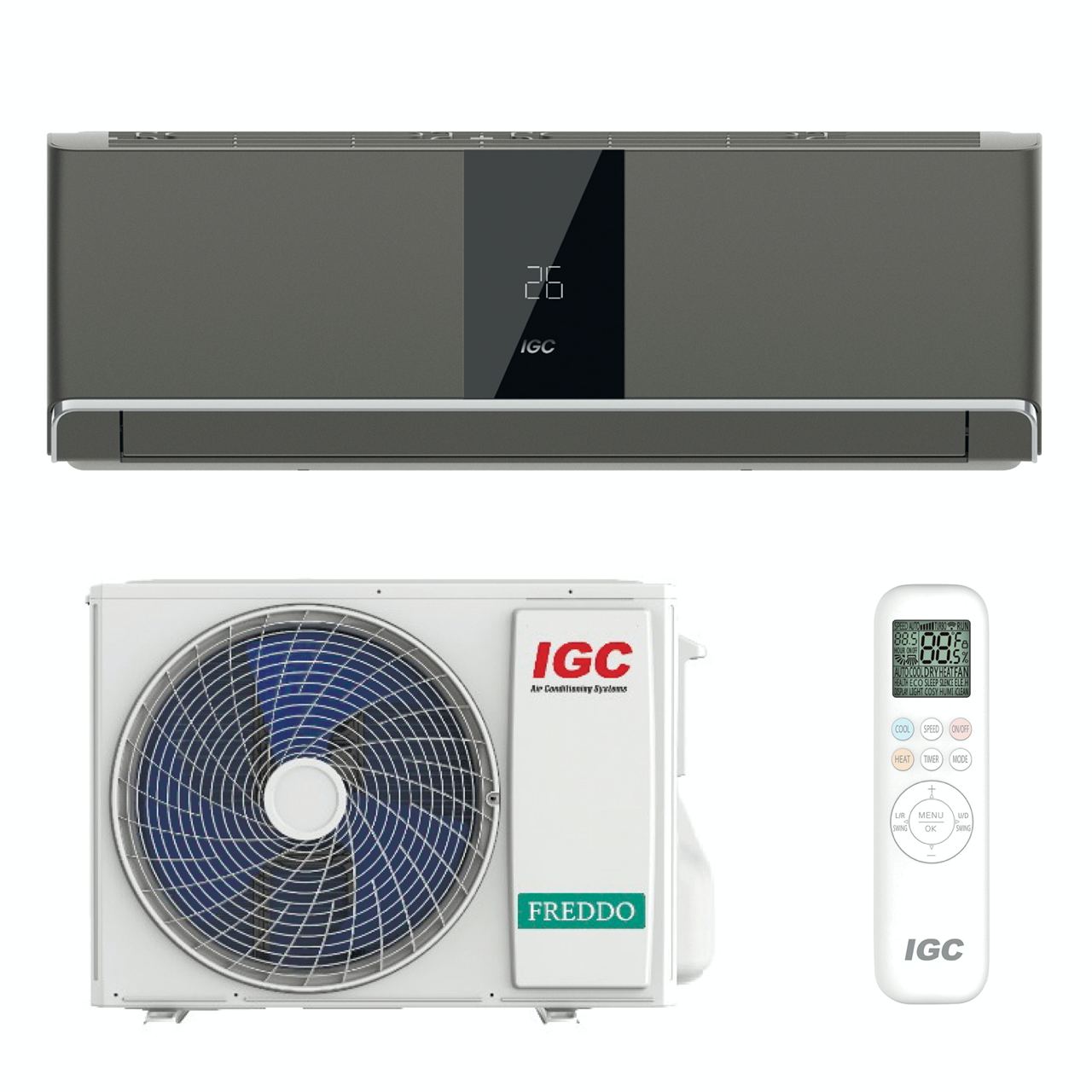 Инверторная сплит-система IGC серии Freddo Grey RAS/RAC-V09RTF (комплект)